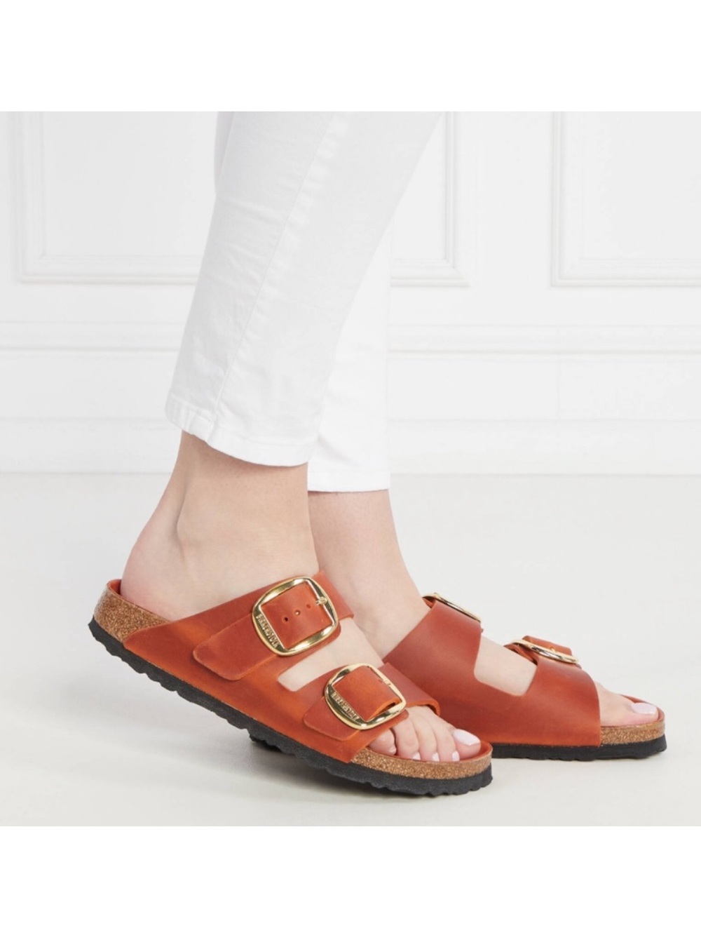 Birkenstock Arizona Big Buckle Burnt Orange Oiled Leather Sandals